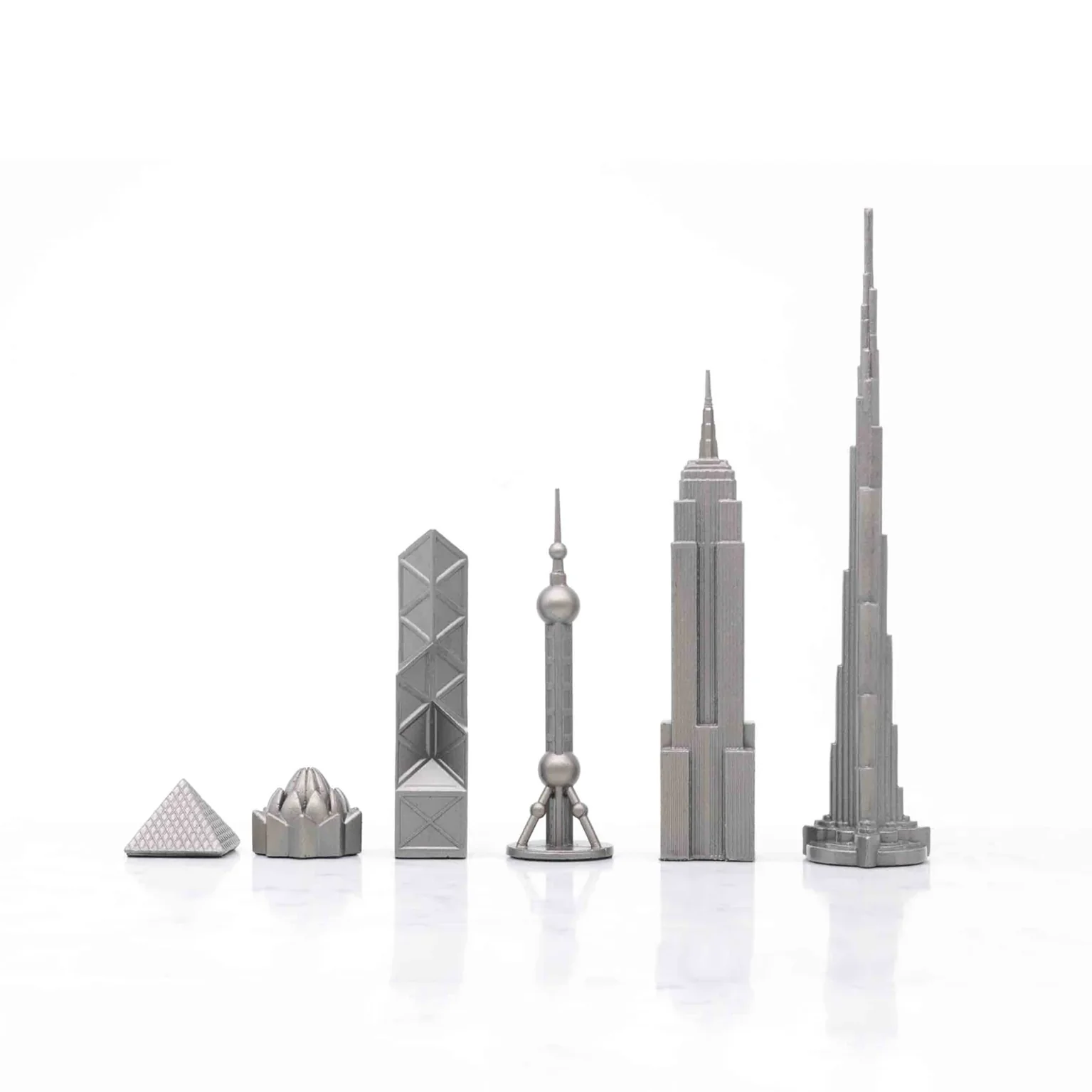 Skyline Chess Steel World Icons Wood Board - Image 3