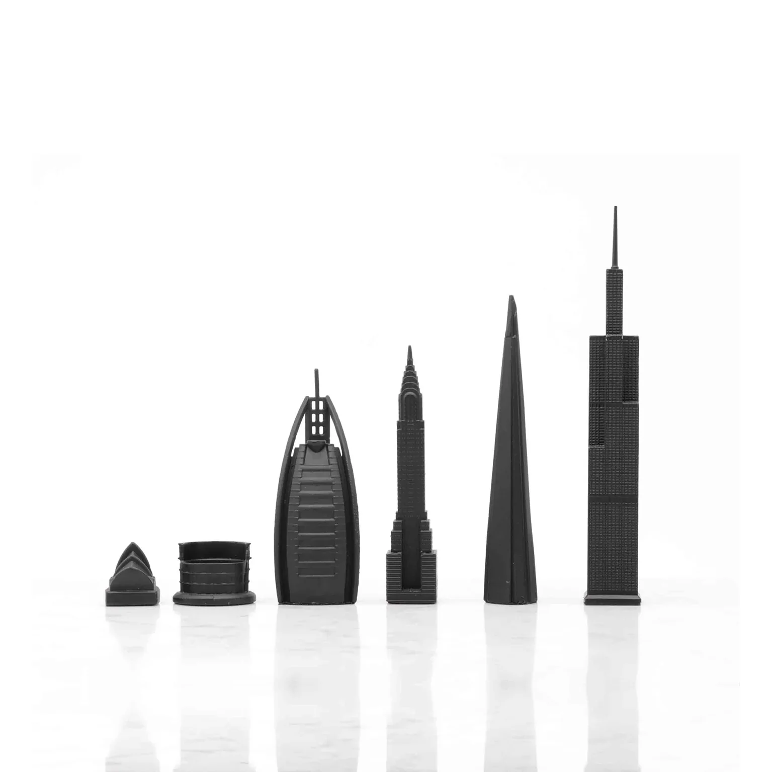 Skyline Chess Steel World Icons Wood Board - Image 4