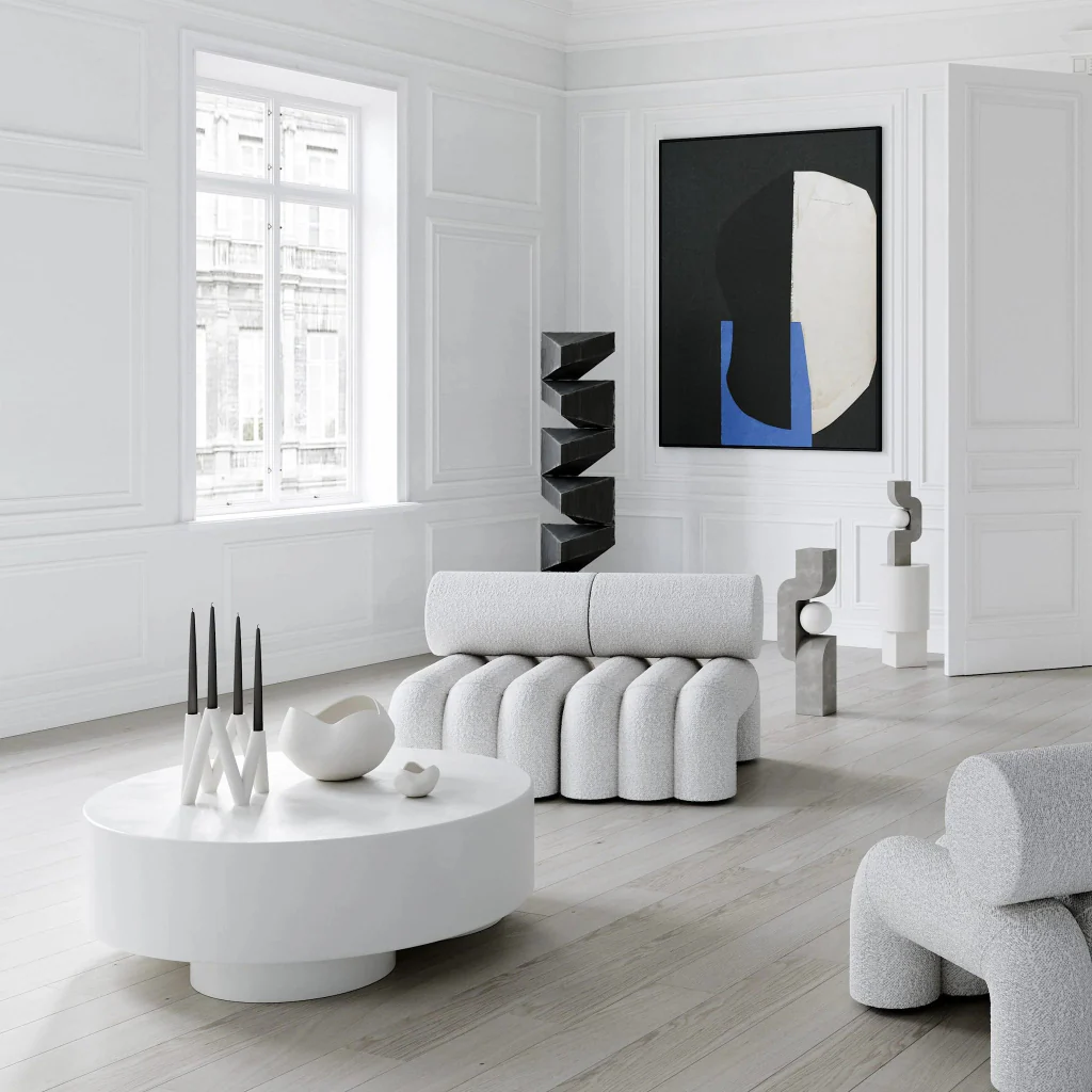 W Candle Holder Bone White - Image 3