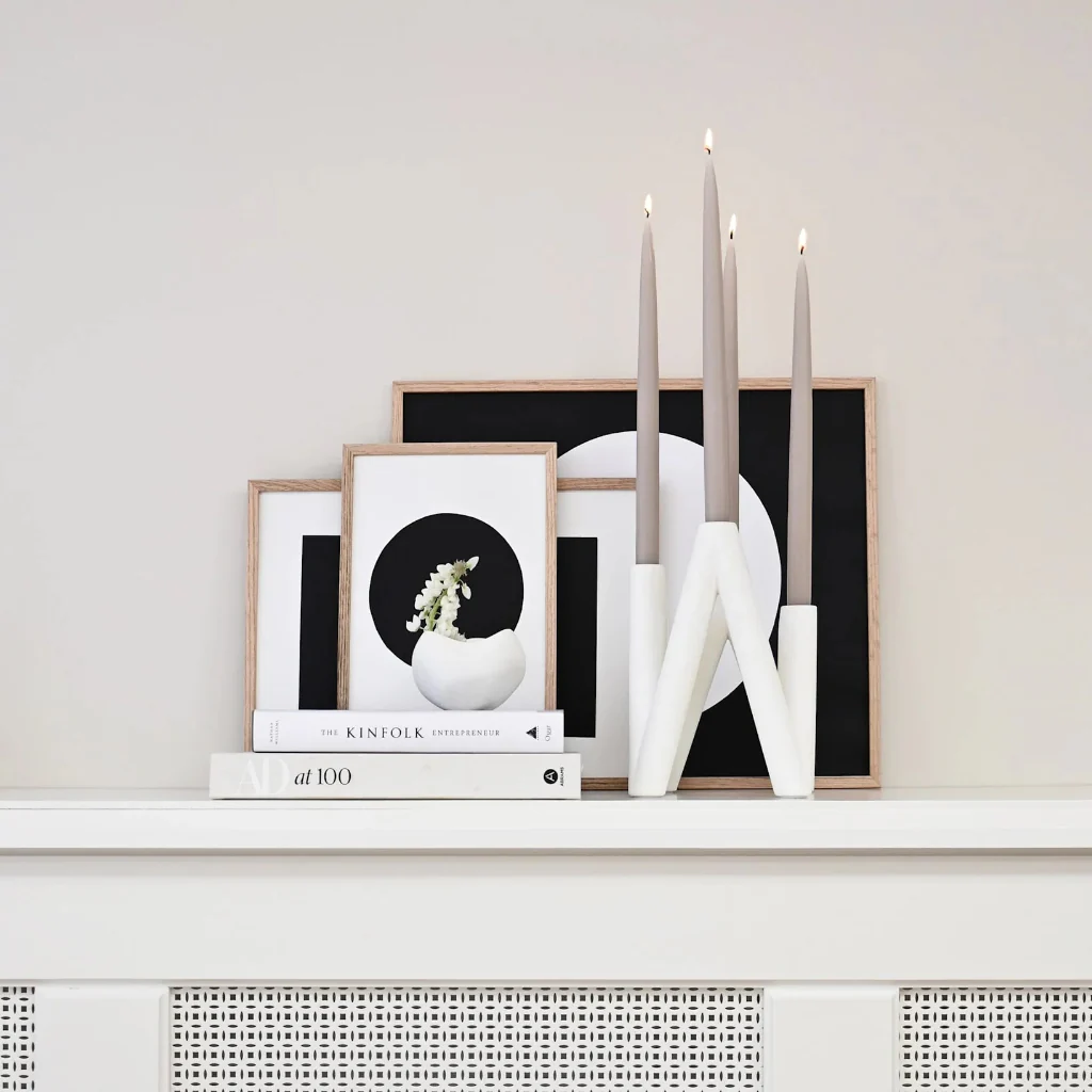 W Candle Holder Bone White - Image 4